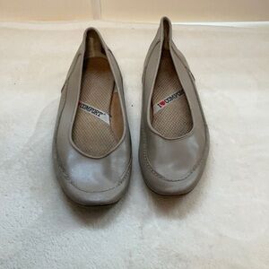 Tan Flats with Rounded Toe and Low-Cut Vamp